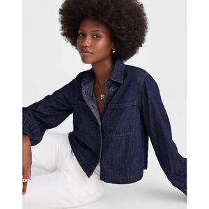 Madewell Cropped Denim Button-Down